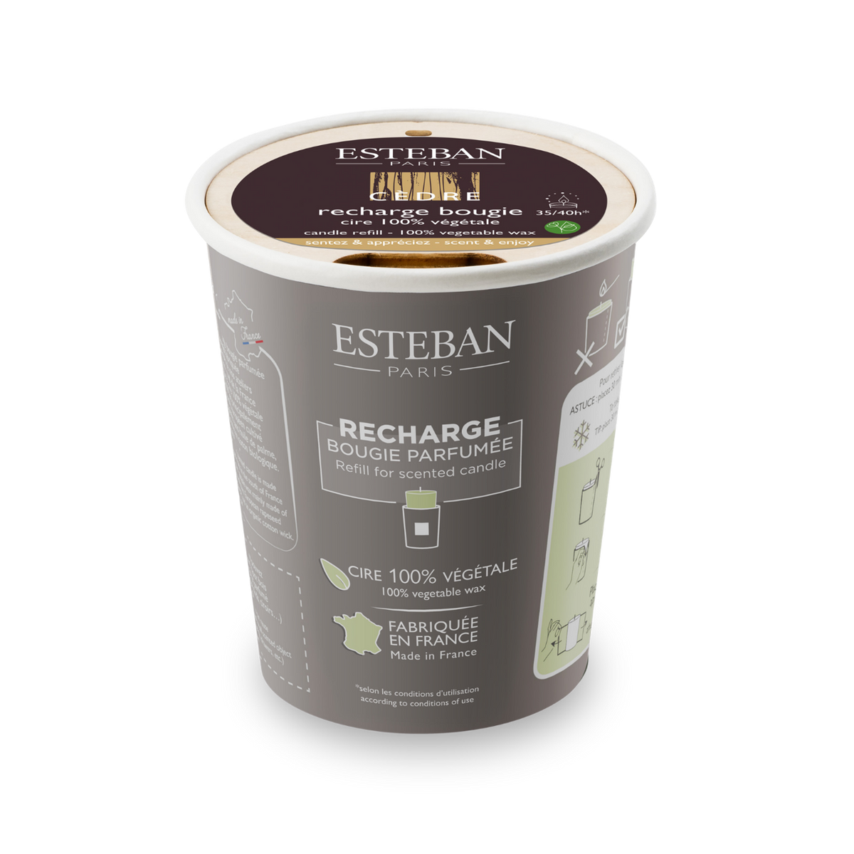 Nachfüllpackung für Duftkerze – Cèdre – 180 g