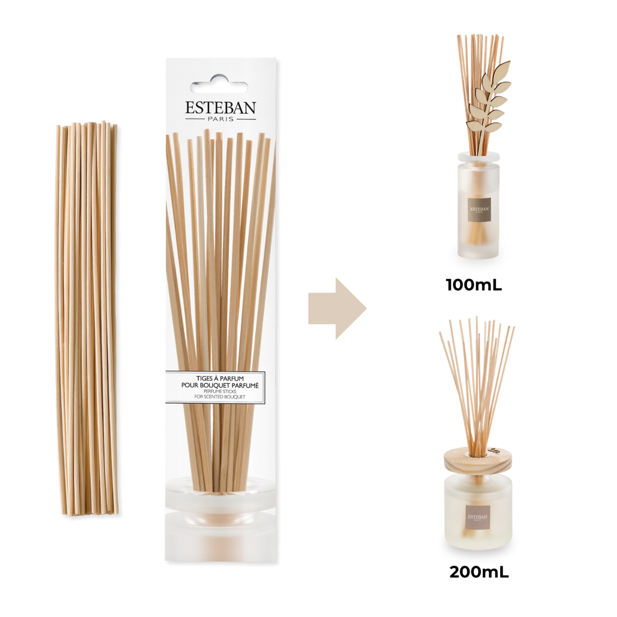 Duftstiele für Duftsträuße – Natur – 25 cm