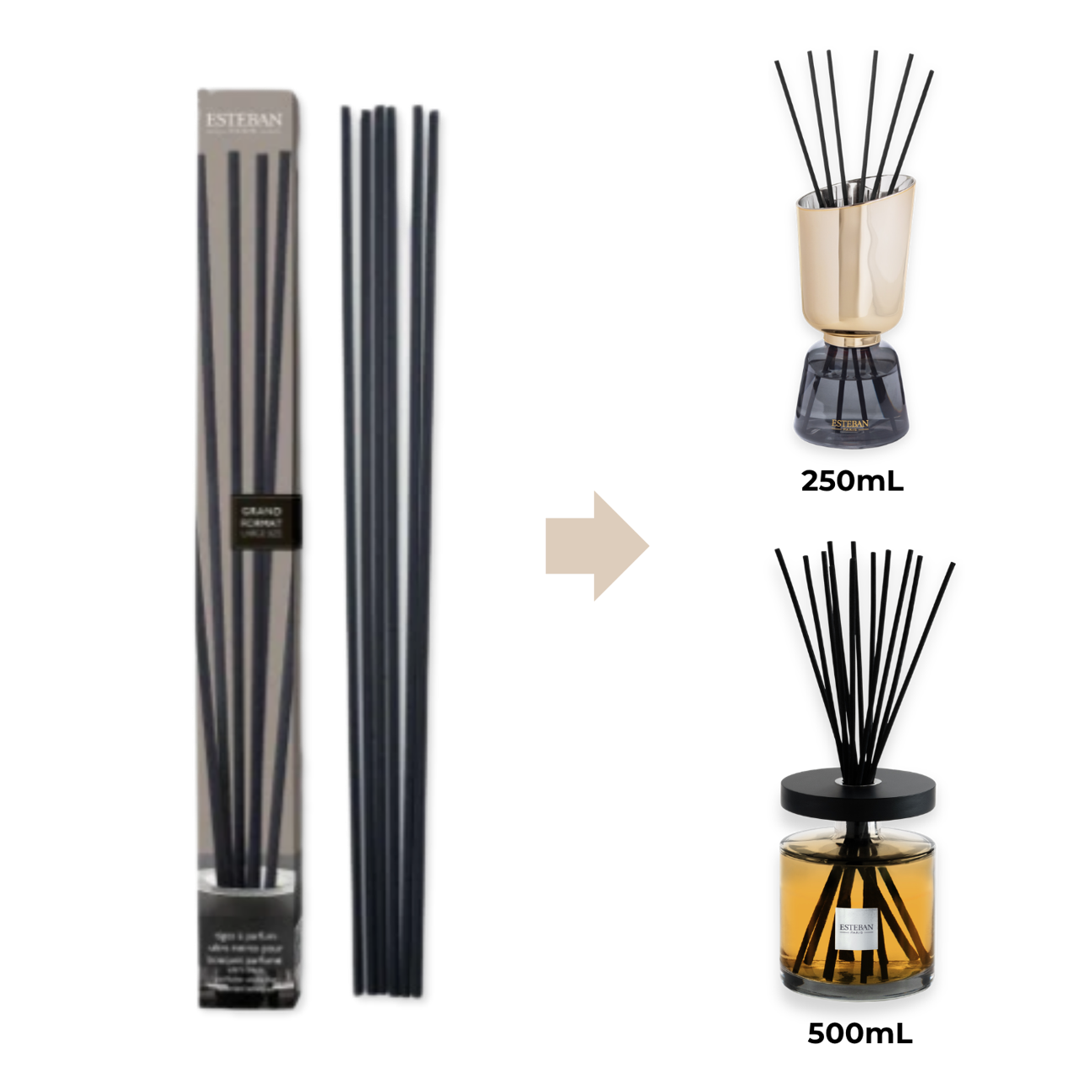 Duftstäbchen für Duftsträuße – Schwarz - 29 cm