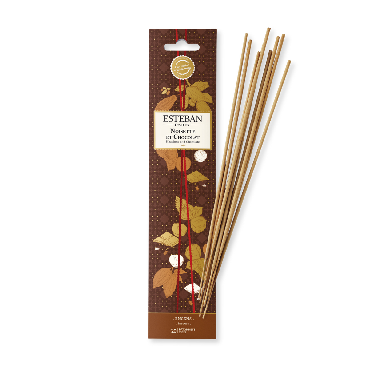 Incenso indiano – Nocciola e Cioccolato – Edizione limitata di Natale – 20 Bastoncini