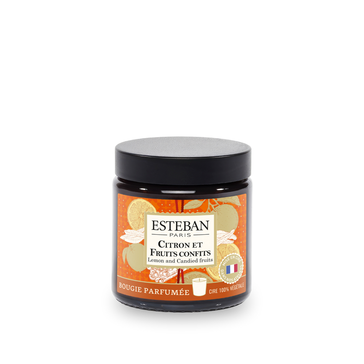 Candela parfümiert in einer zitronenförmigen und frutta candita - edizione limitata natalizia - 90 g
