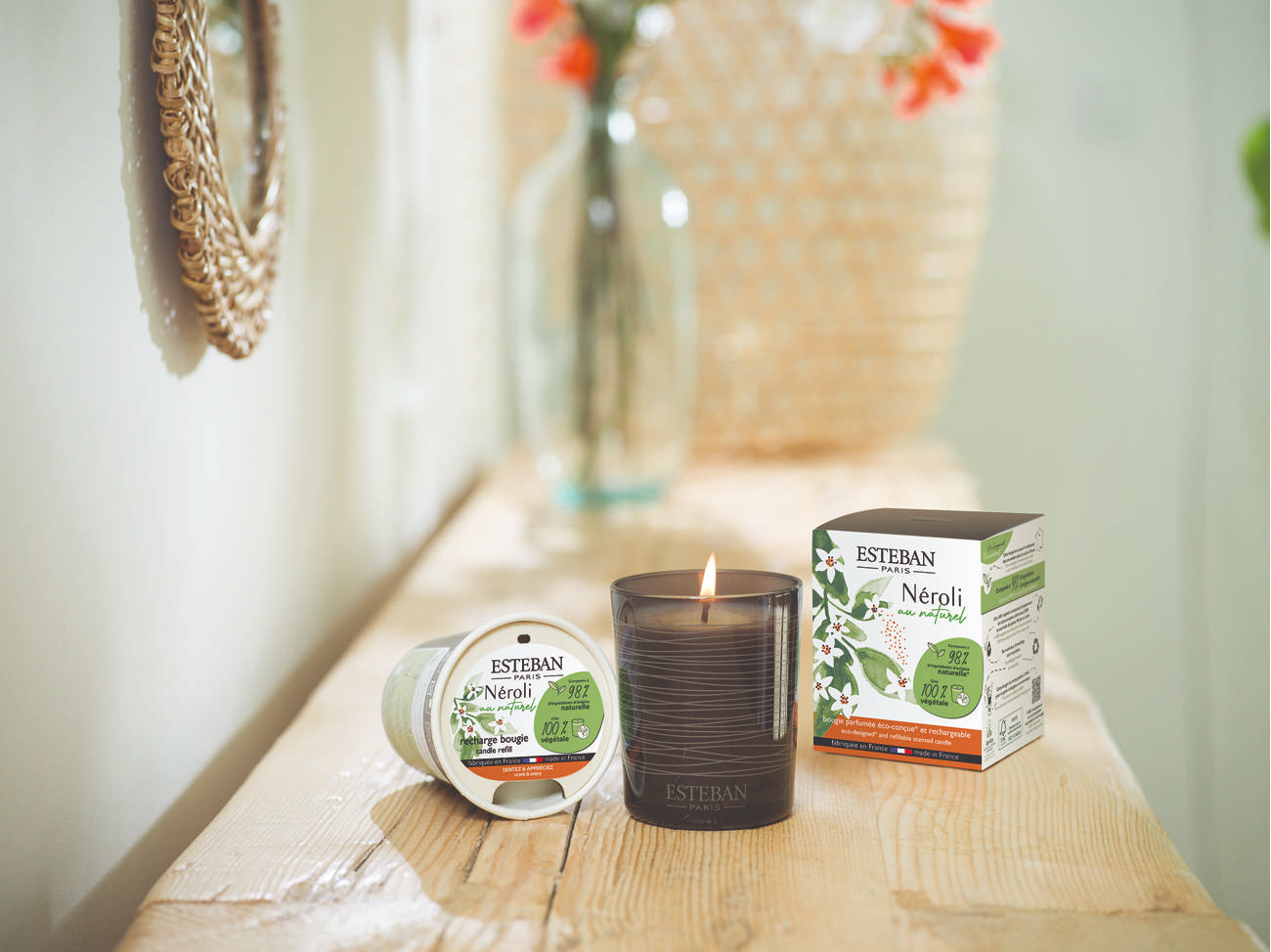 Nachfüllpackung für Duftkerze – Natürliches Néroli – 180 g