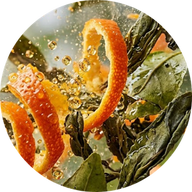 Orange und grüner Tee
