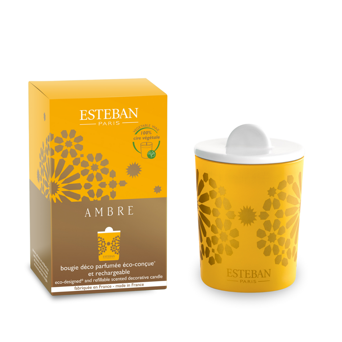 Dekorative Duftkerze – Ambre – nachfüllbar – 180 g