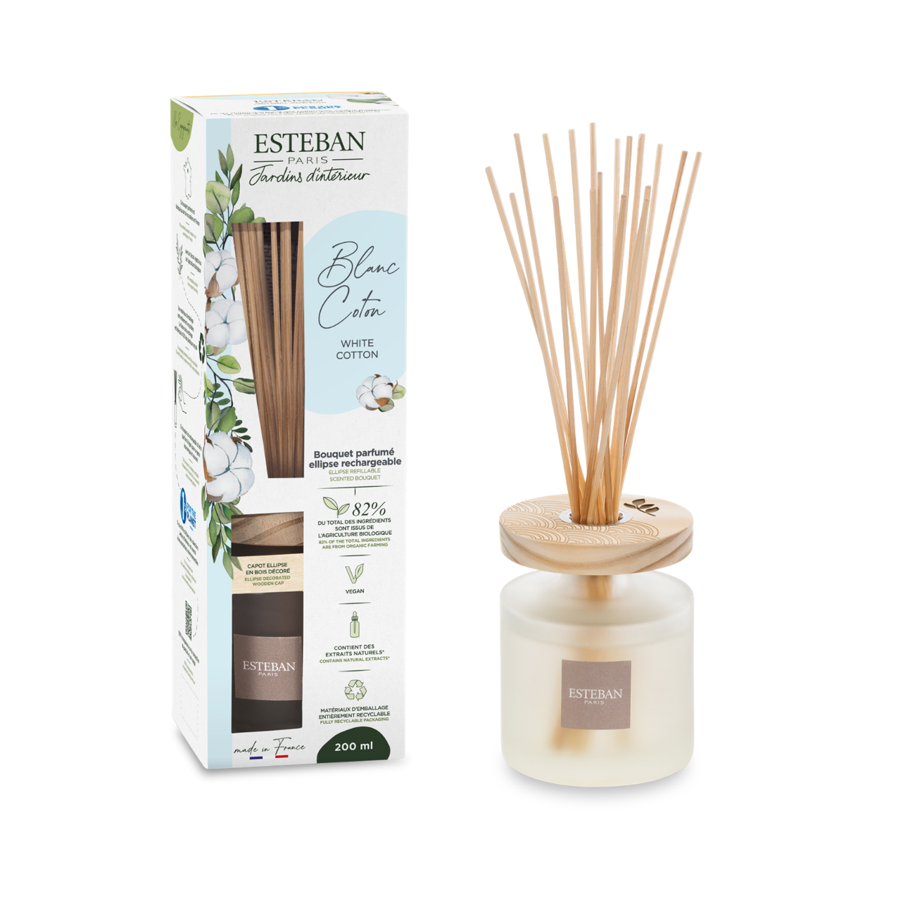 Ellipse Duftstrauß – Baumwollweiß – nachfüllbar – 200 ml
