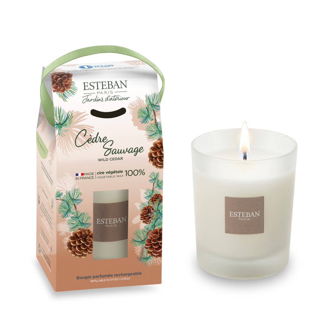 Duftkerze „Wild Cedar“ – nachfüllbar – 180 g