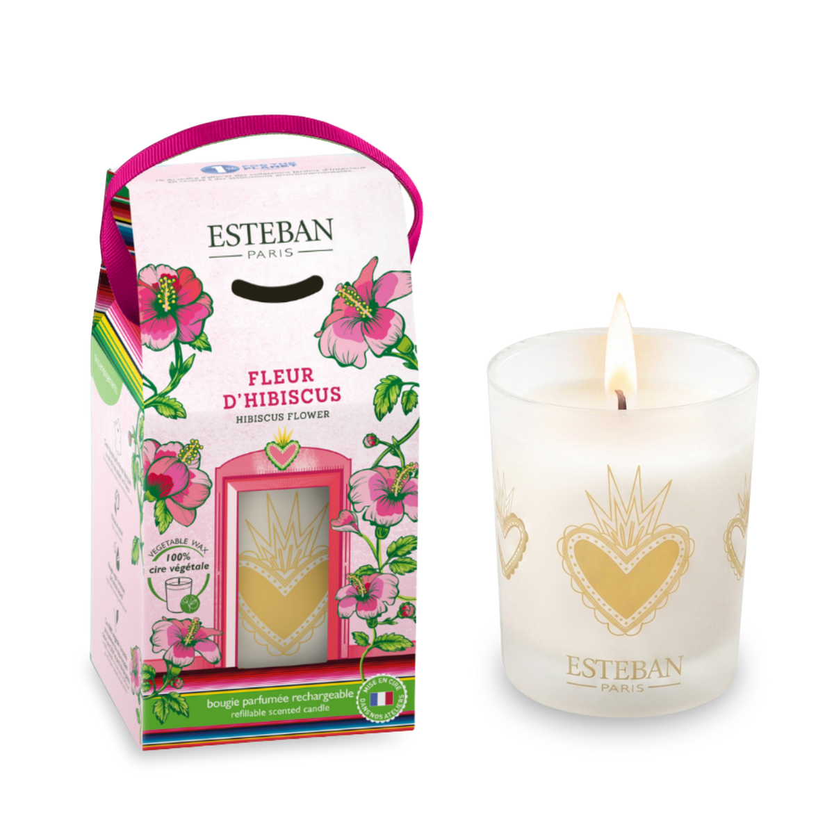 Duftkerze – Hibiskusblüte – nachfüllbar – 180 g