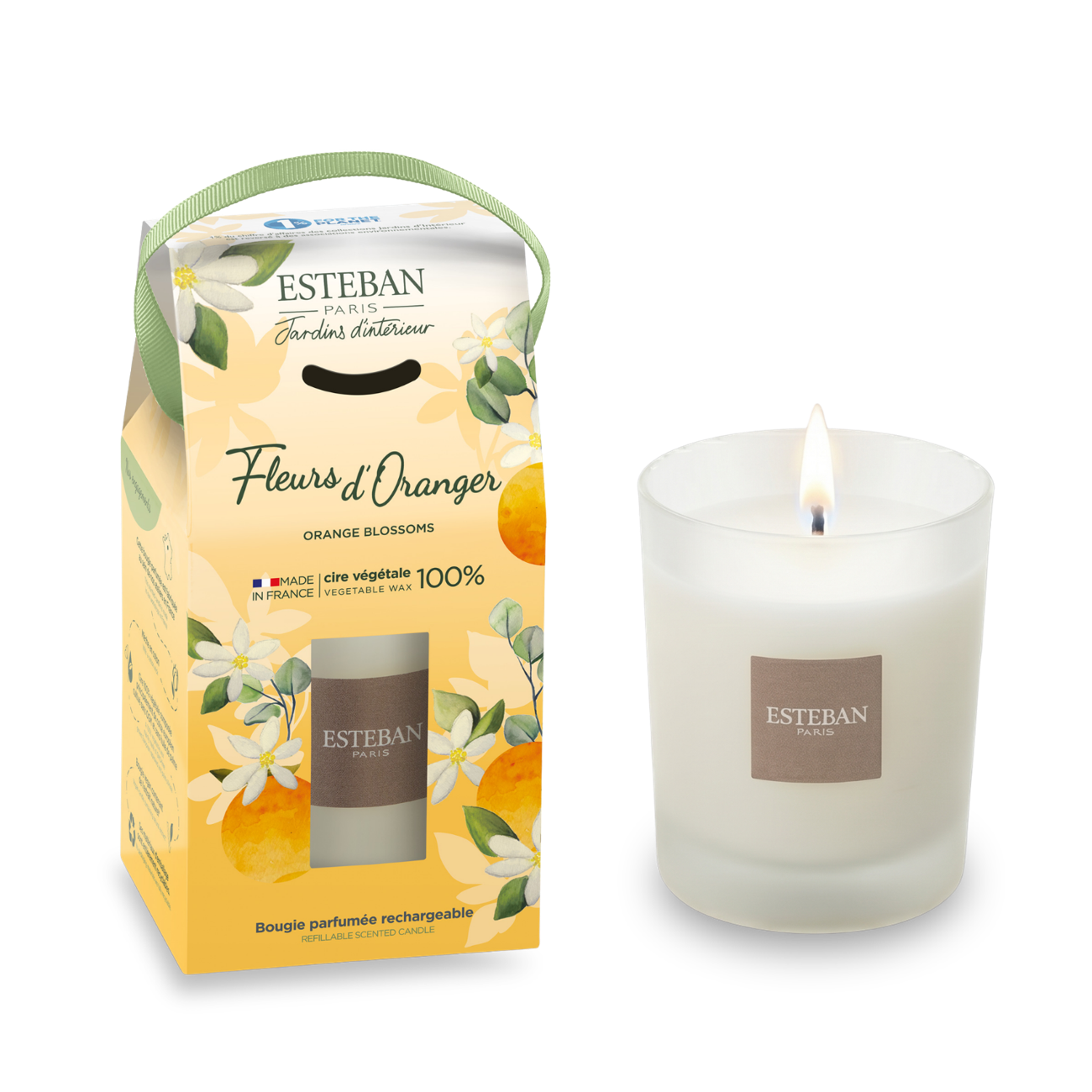 Duftkerze „Orangenblüte“ – nachfüllbar – 180 g