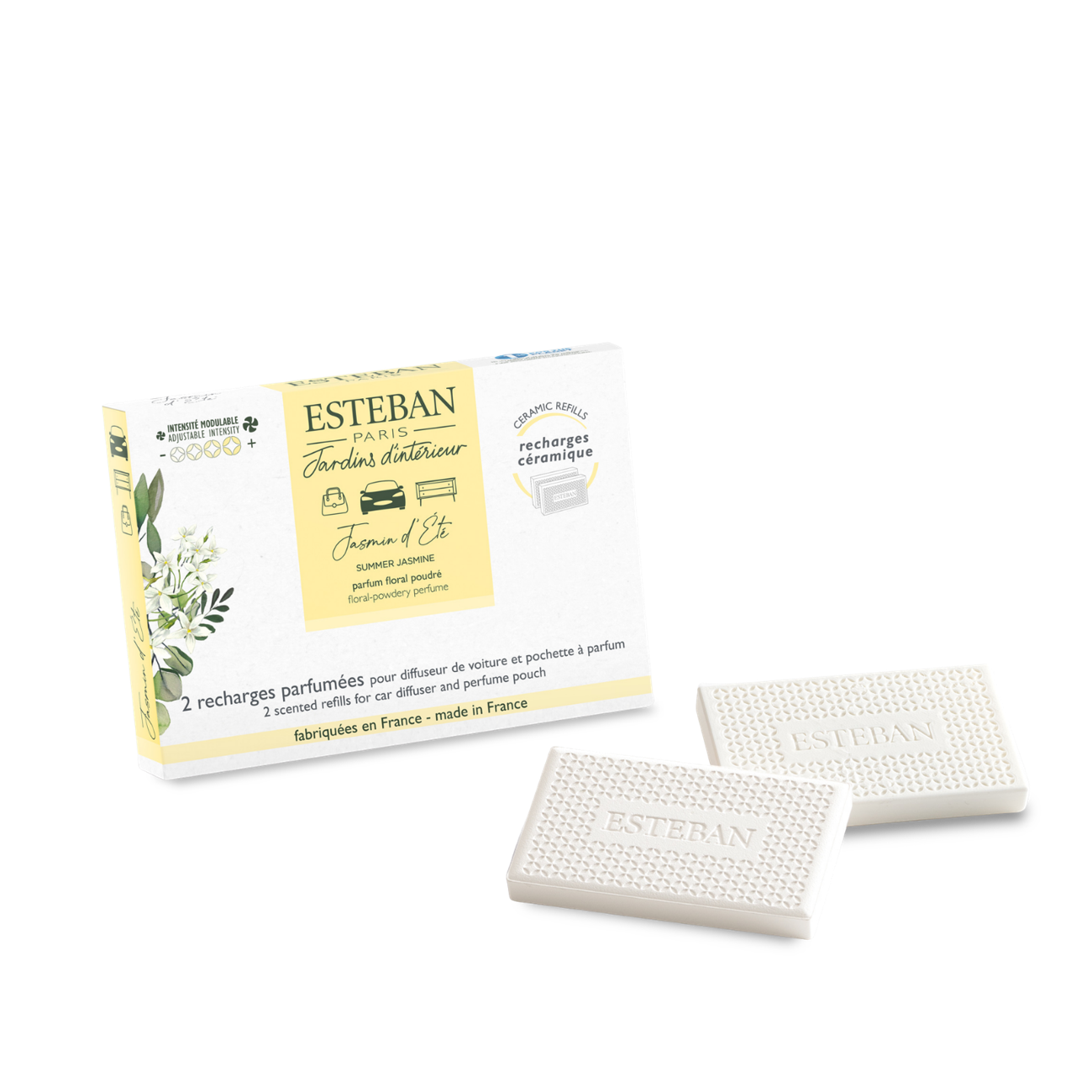 Nachfüllpackung und Duftbeutel für Autodiffusor – Sommerjasmin
