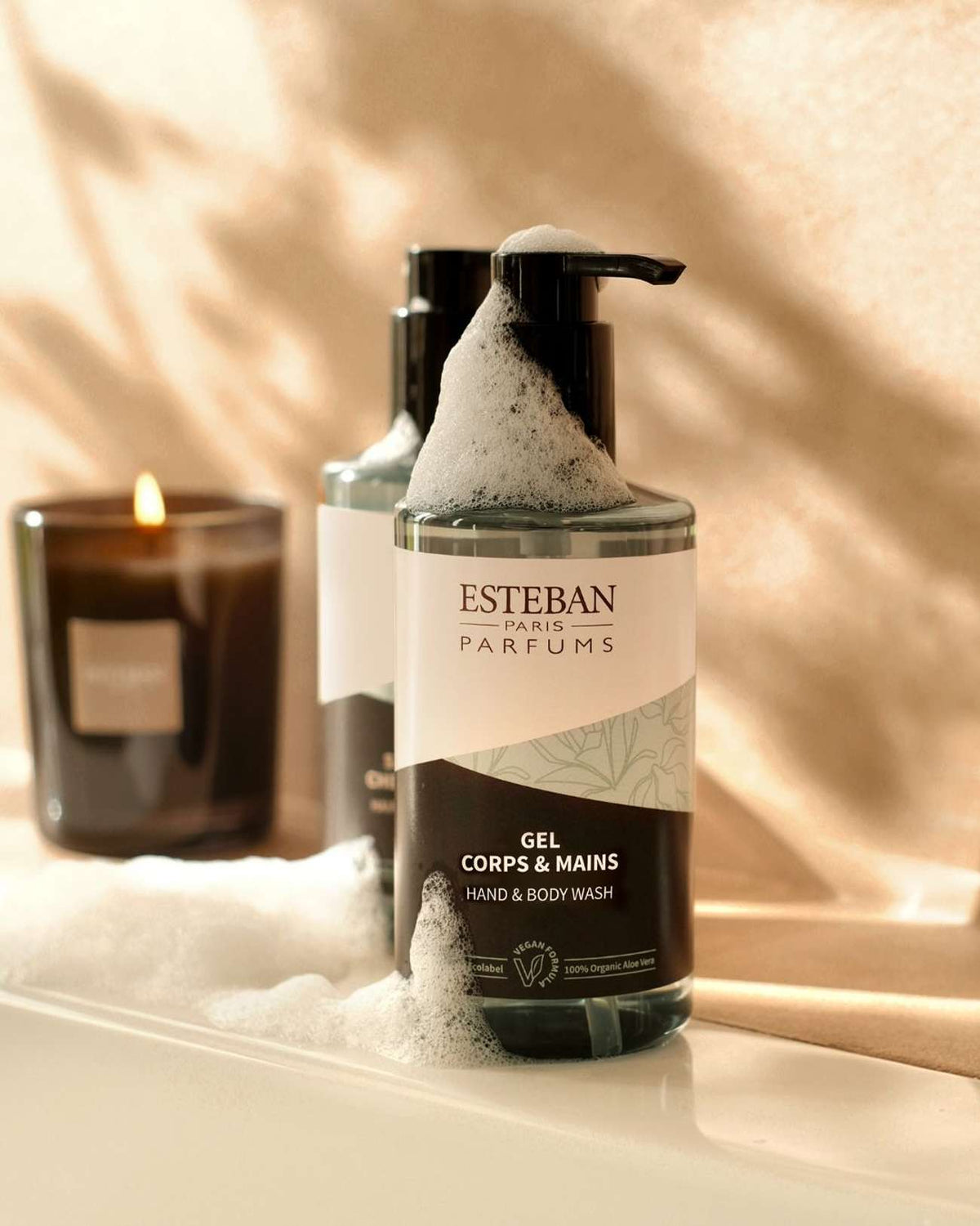 Gel corps et mains Esteban Paris Parfums à l’aloe vera 100 % biologique – 300 ml